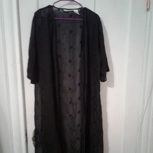 Lovely Sheer Robe with Rose Detail